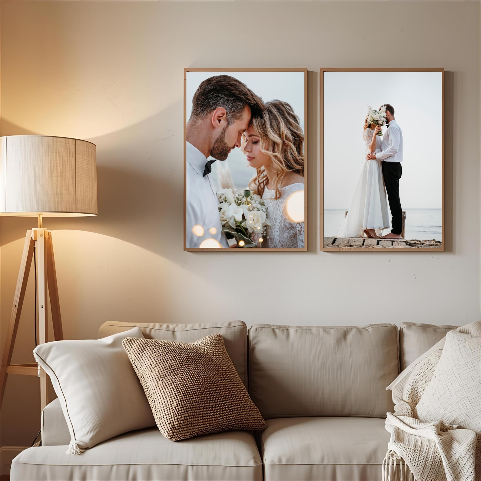 パーソナライズされた写真キャンバス、カスタムファミリーウォー - Home Decor For Wedding のレビューと価格