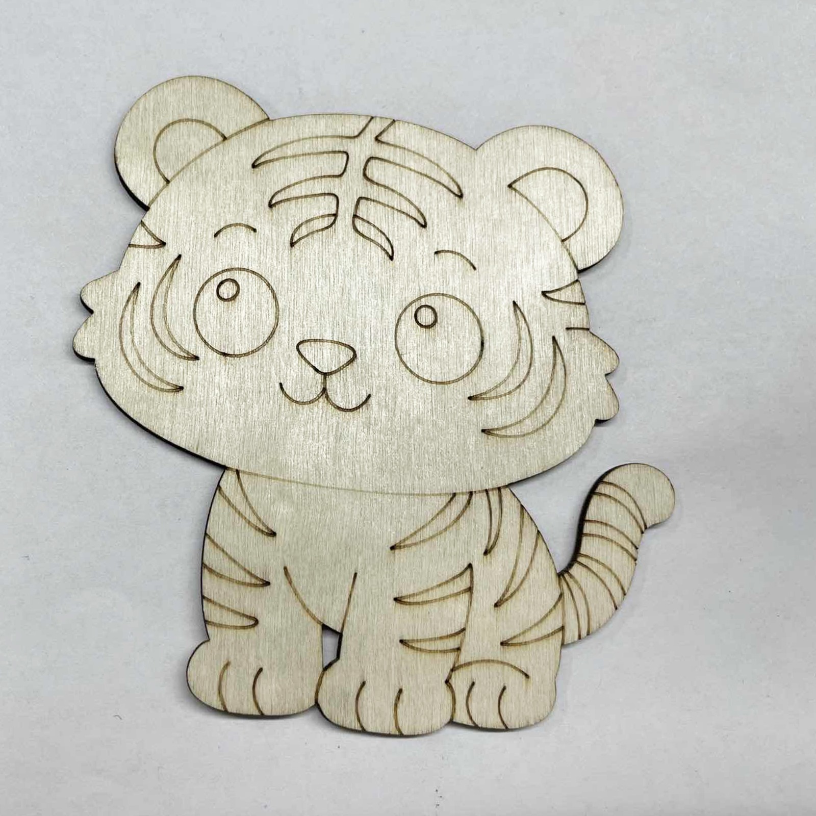10 ピース/セットタイガー動物未完成木製装飾品コースター結 - Home Decor Diy のレビューと価格