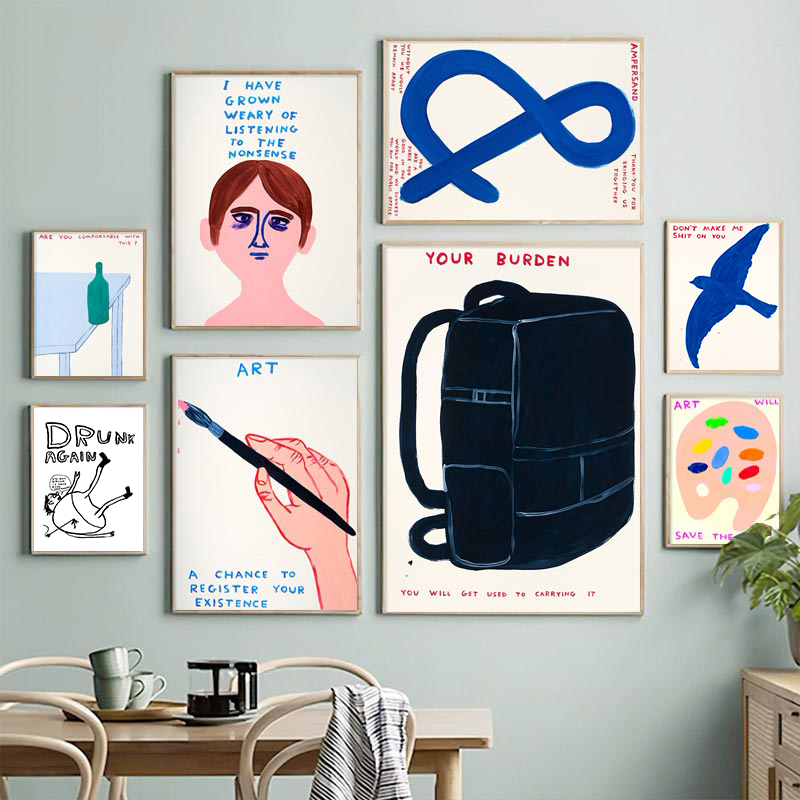 デビッド・シュリグリー ポスター ユーモラスなシュールな壁ア - Home Decor Vietnam のレビューと価格
