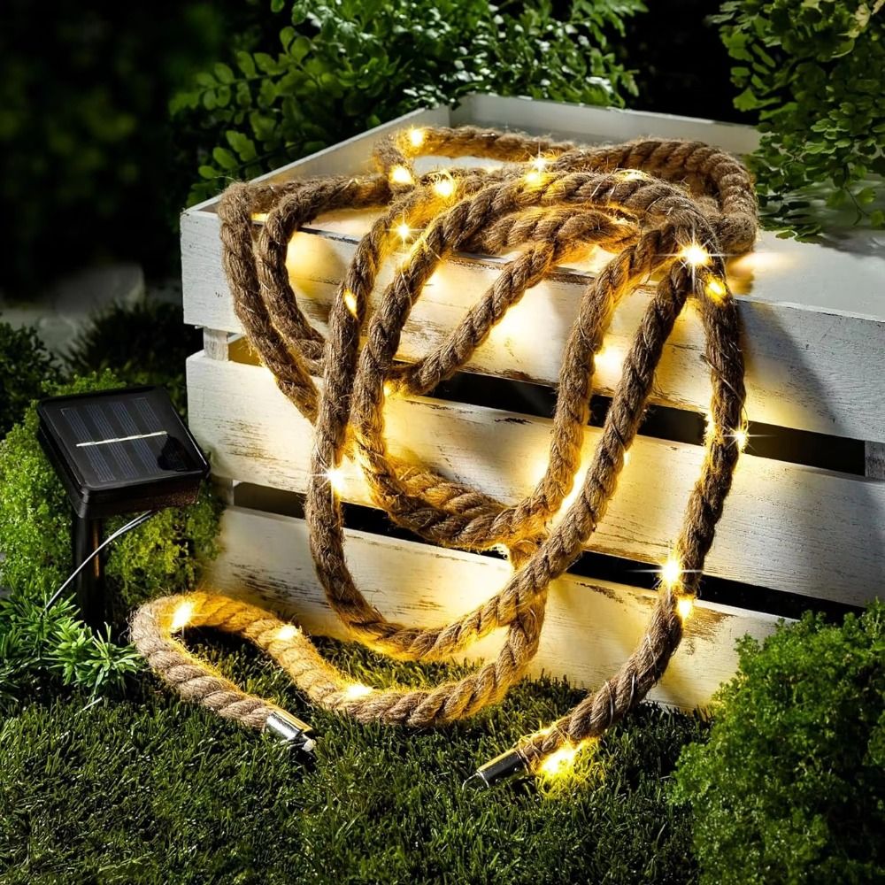 風景用ソーラーライト ソーラーロープライト 8つの照明モード - Rope Light Decoration のレビューと価格