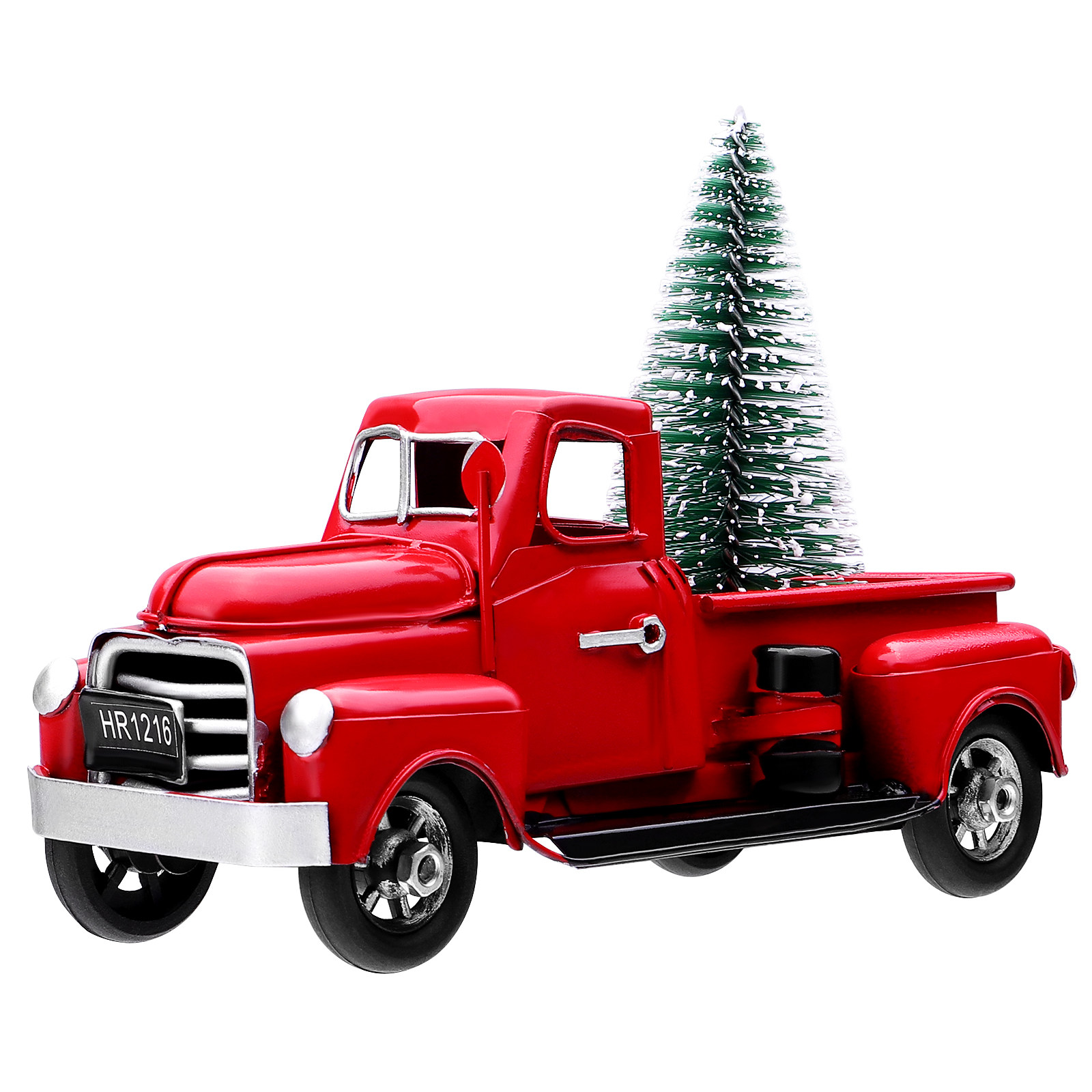 ヴィンテージの赤い金属製トラック クリスマスツリー レトロな - Home Christmas Decor のレビューと価格