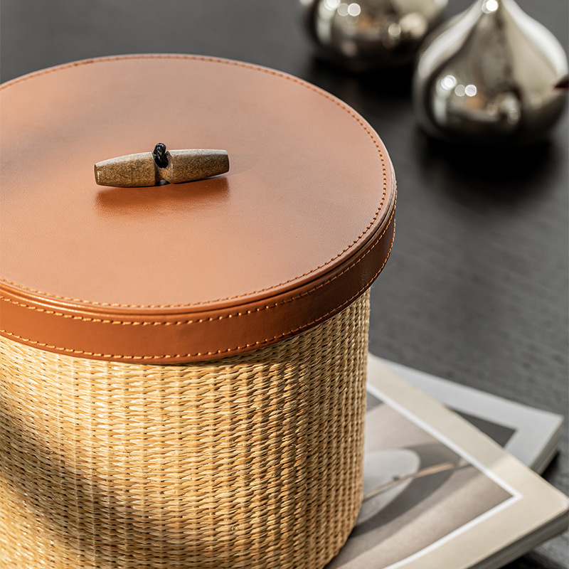 レトロラタン収納ボックス ホームリビングルームデスクトップ化 - Home Decor Retro のレビューと価格