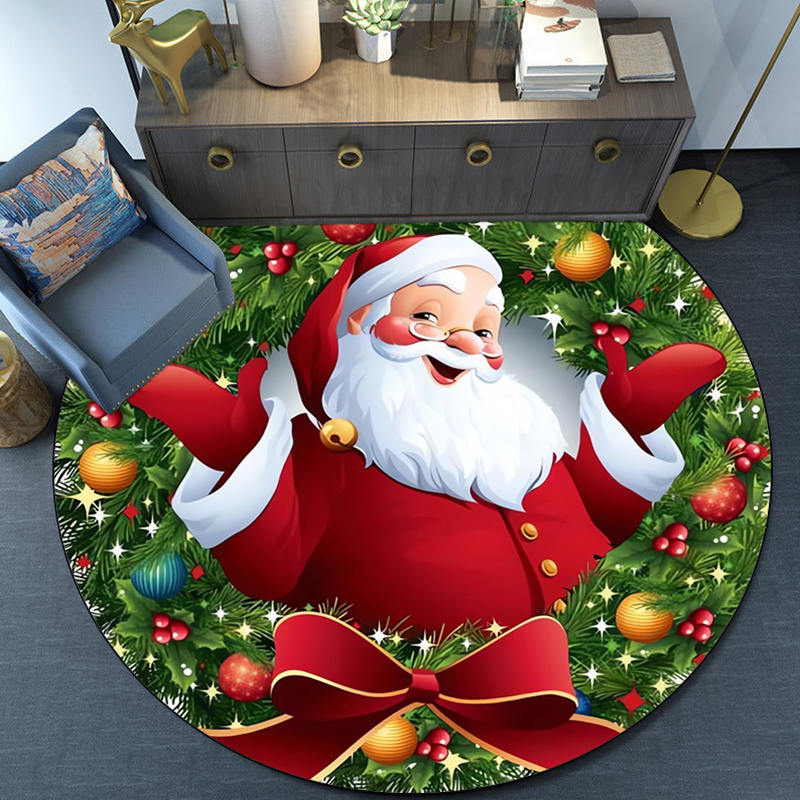 ラウンドクリスタルベルベットラグ サンタクロース クリスマス - Home Xmas Decor Ideas のレビューと価格