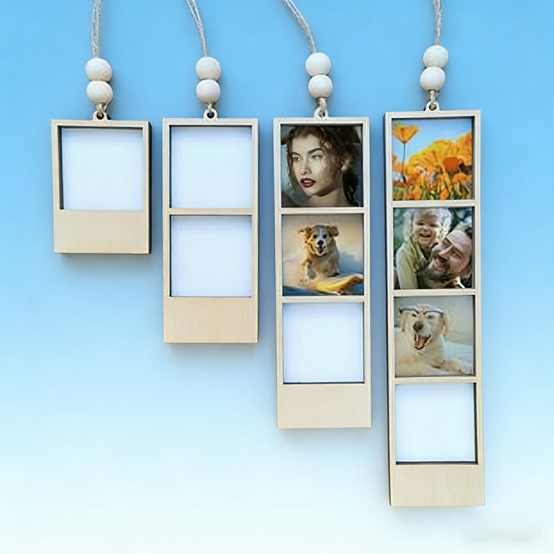 パーソナライズされたカスタマイズ小さな木製フォトフレーム吊り - Home Decor Diy のレビューと価格