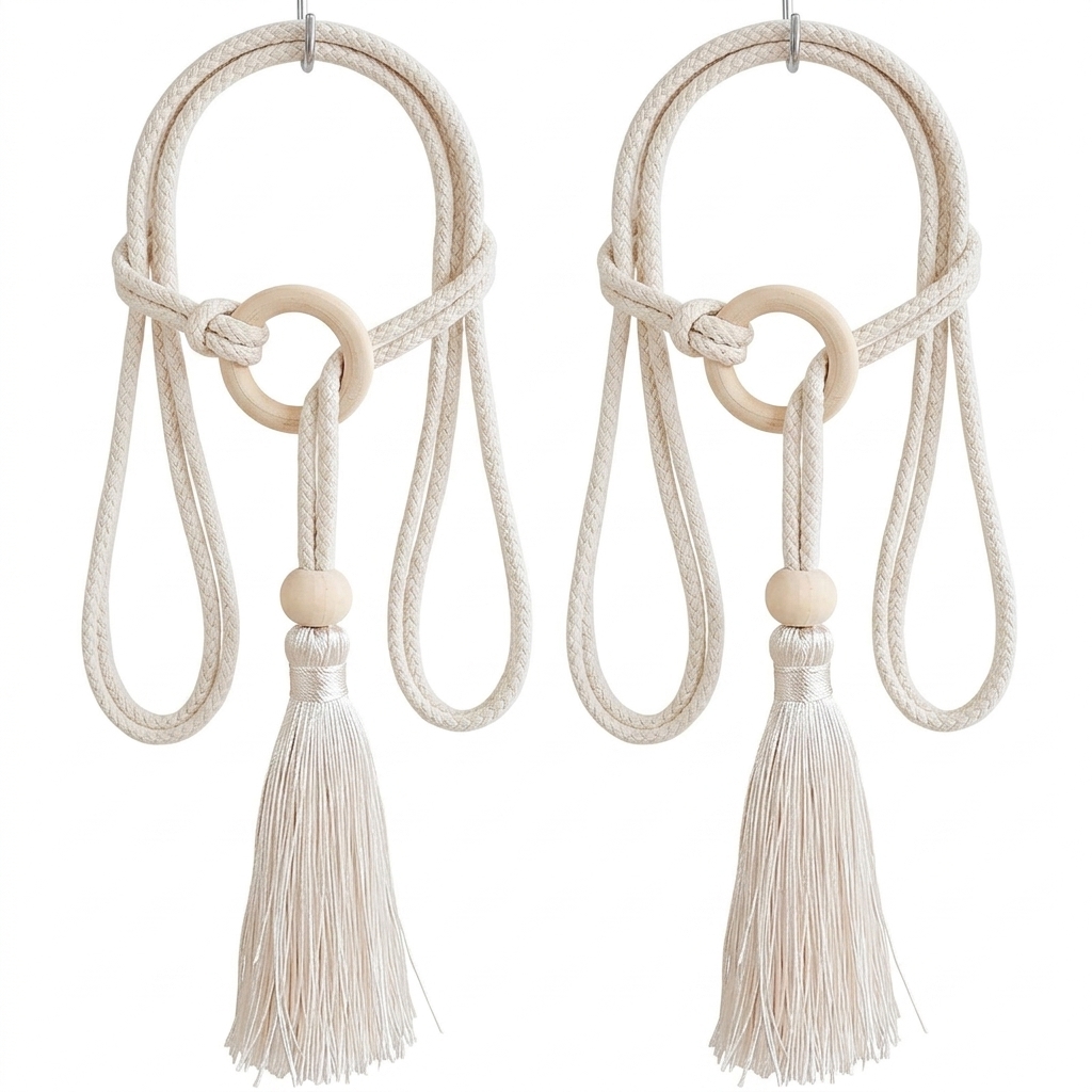 カーテンタイバック 1組 モダンライトラグジュアリー タッセ - Rope Light Decoration のレビューと価格
