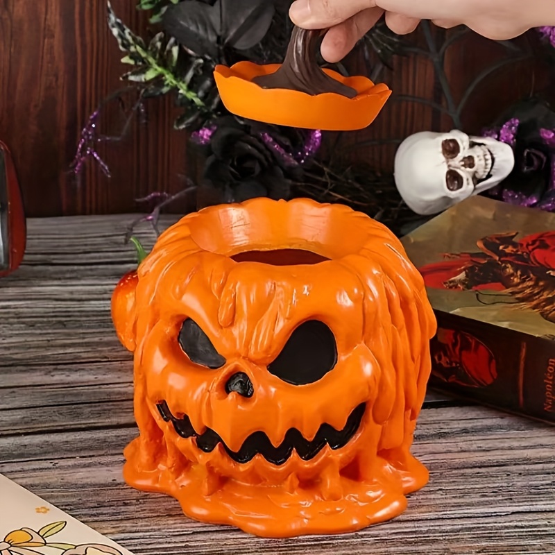ハロウィンパンプキンヘッドキャンディボウル樹脂工芸品中国風ミ - Home Decor Minimalist Style のレビューと価格