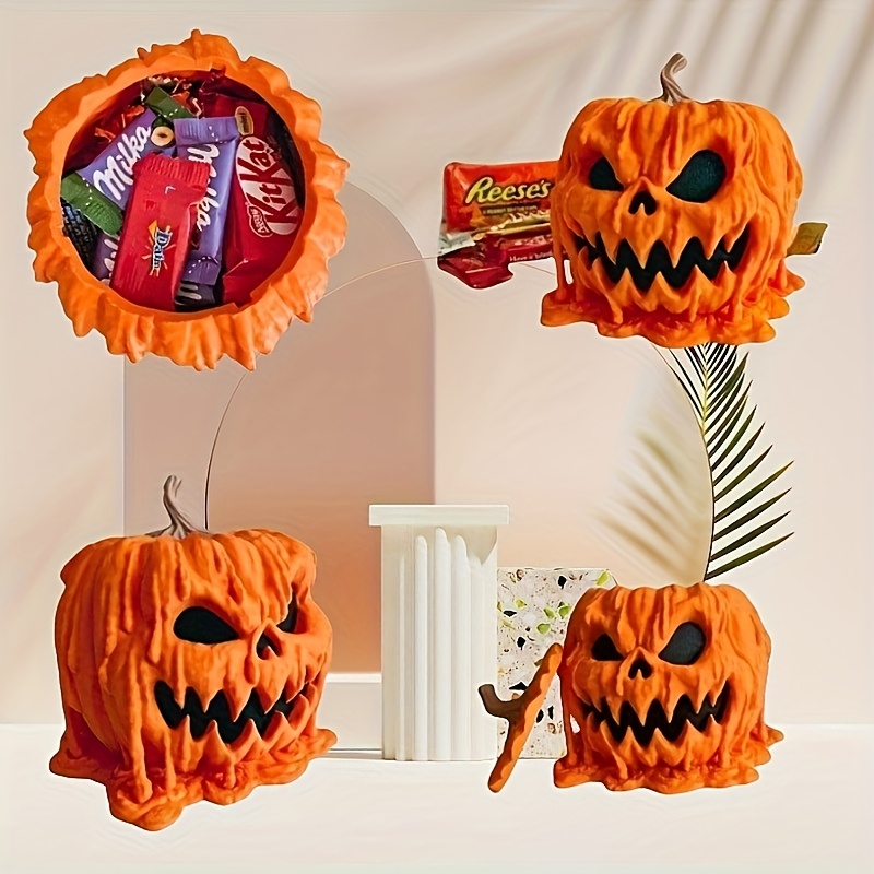 ハロウィンパンプキンヘッドキャンディボウル樹脂工芸品中国風ミ - Home Decor Minimalist Style のレビューと価格