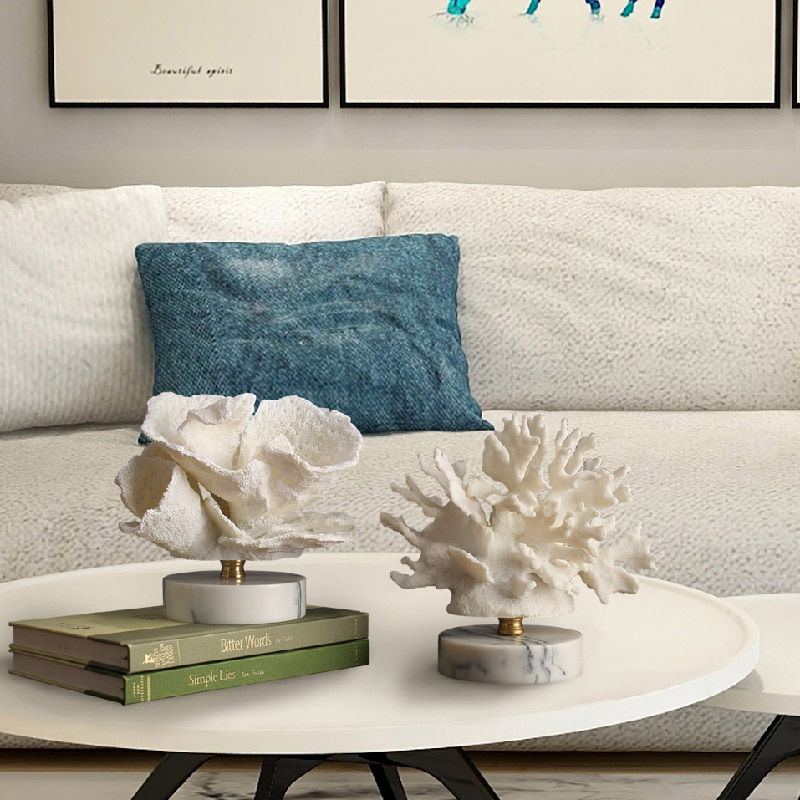 北欧スタイルの模造珊瑚樹脂製オーナメント、ミニマリストな家の - Home Decor Minimalist Style のレビューと価格
