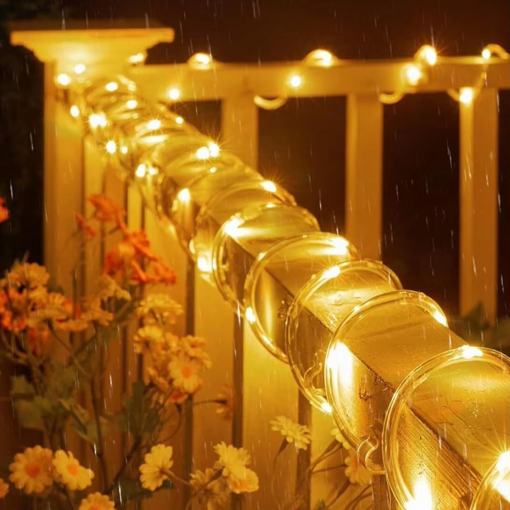ウェディングパーティー防水ソーラーストリングライト省エネ8モ - Rope Light Decoration のレビューと価格