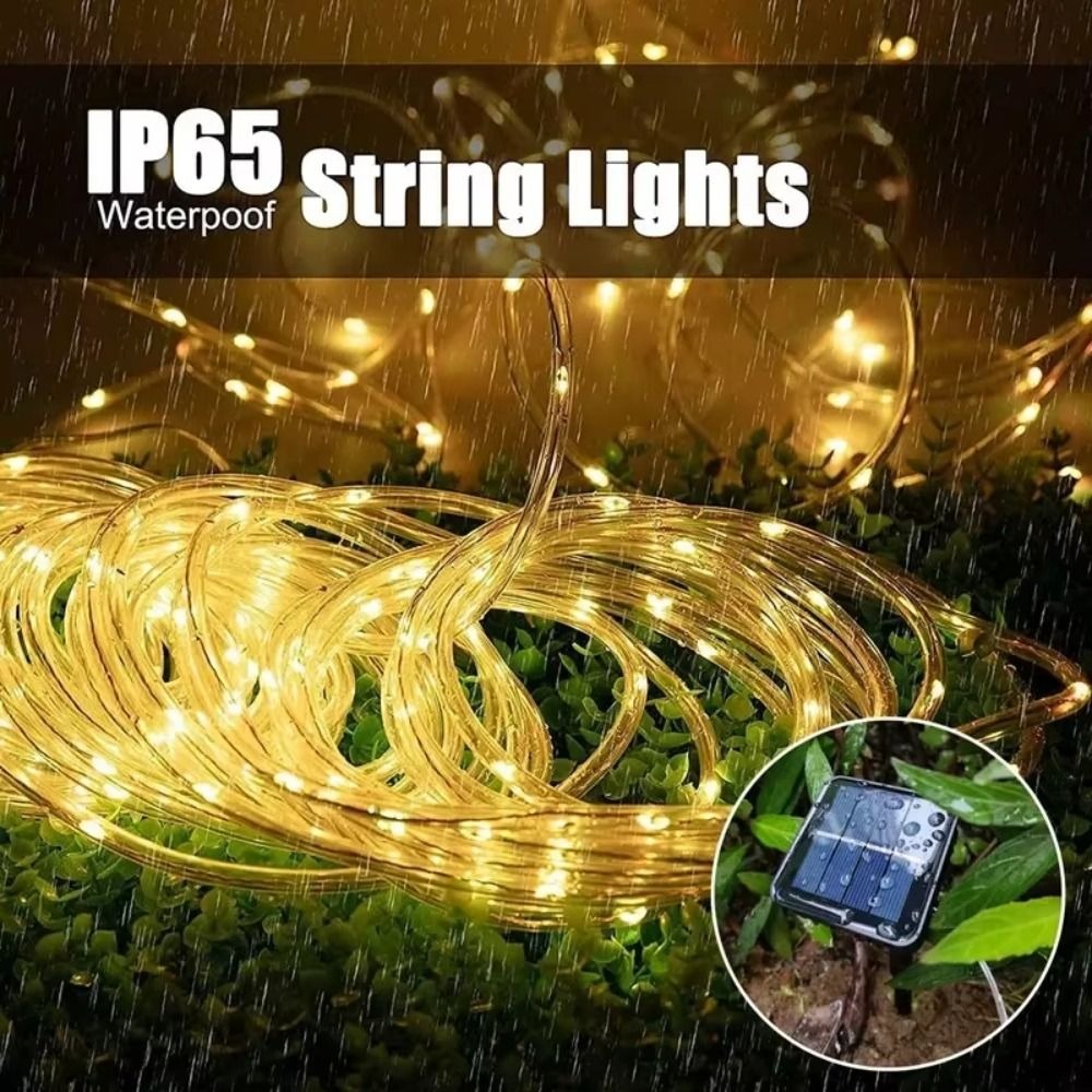 ウェディングパーティー防水ソーラーストリングライト省エネ8モ - Rope Light Decoration のレビューと価格