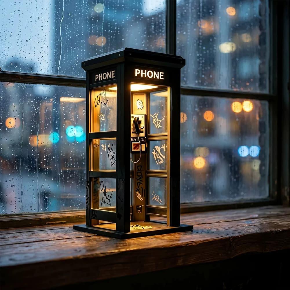 ヴィンテージロンドン電話ボックステーブルランプ レトロ電話ボ - Home Decor Light のレビューと価格