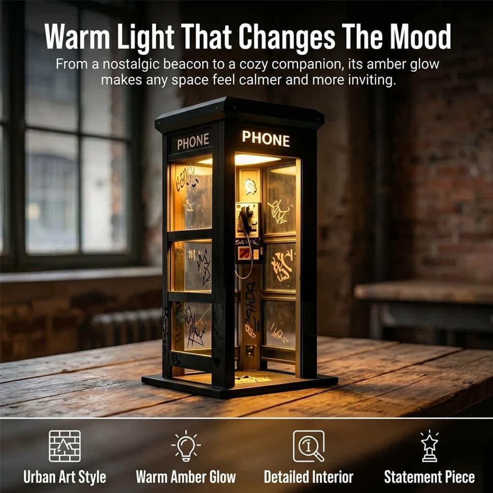 ヴィンテージロンドン電話ボックステーブルランプ レトロ電話ボ - Home Decor Light のレビューと価格
