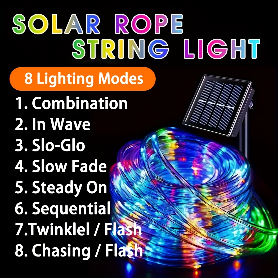 屋外ソーラーLEDフェアリーライト防水ロープチューブストリン - Rope Light Decoration のレビューと価格