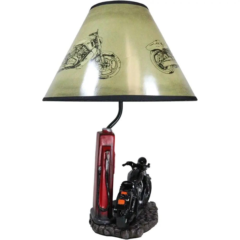 ヴィンテージレトロブラックオートバイガスポンプデスクランプ（ - Home Decor Light のレビューと価格