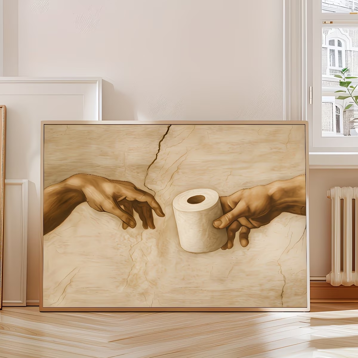 レトロなユーモラスなトイレットペーパーウォールアートプリント - Home Decor Retro のレビューと価格