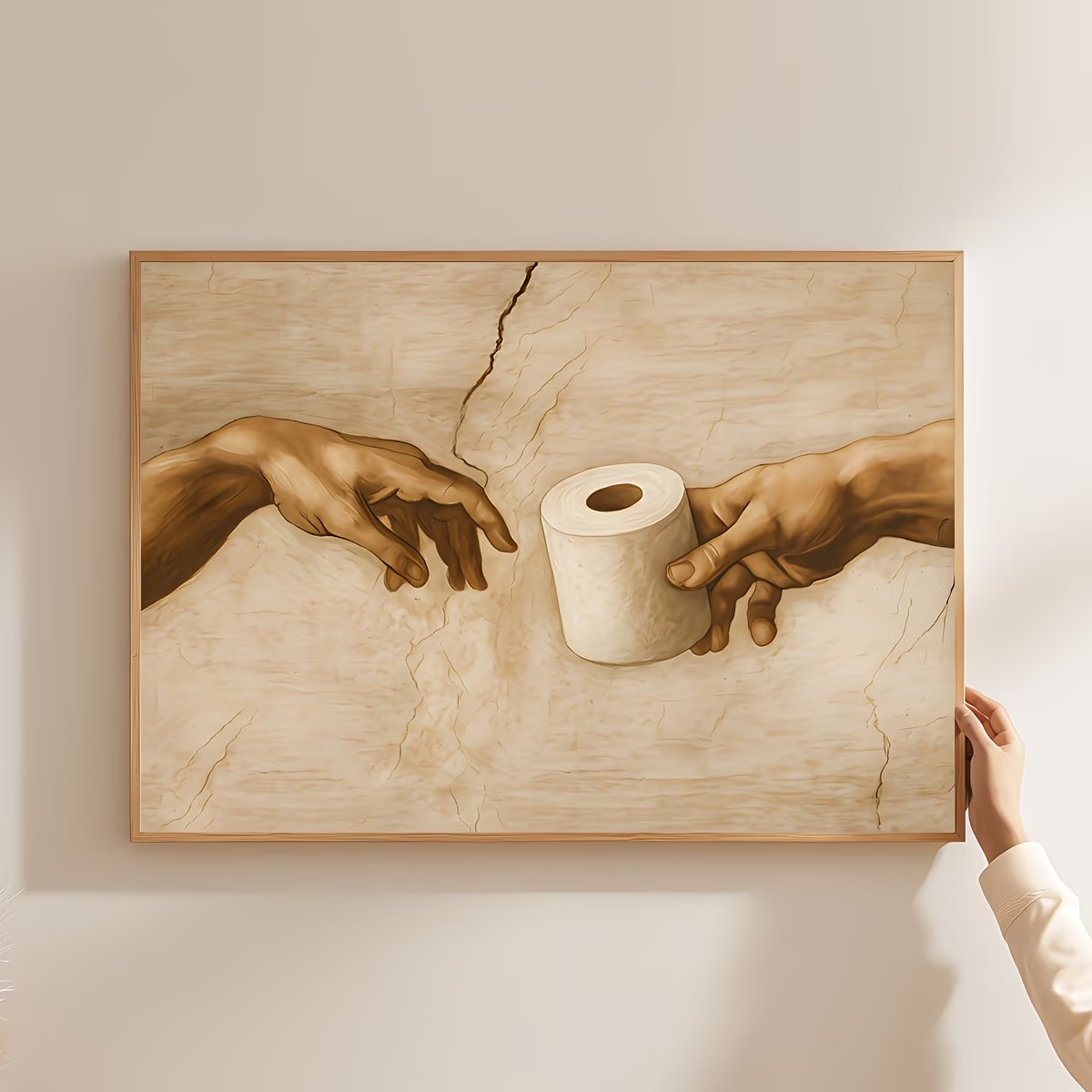 レトロなユーモラスなトイレットペーパーウォールアートプリント - Home Decor Retro のレビューと価格