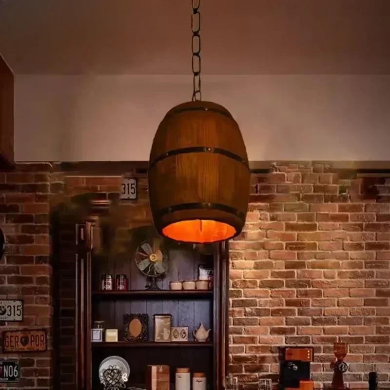 素朴なランプヴィンテージシャンデリア木製ペンダントライトワイ - Home Decor Light のレビューと価格