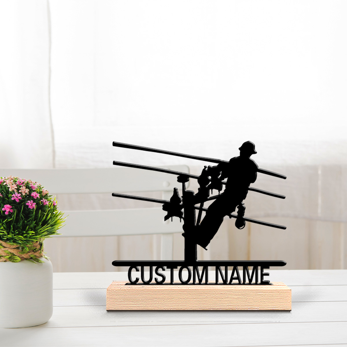 1個入り スタイリッシュなカスタムメイド電気技師金属像 モダ - Home Decor For Wedding のレビューと価格