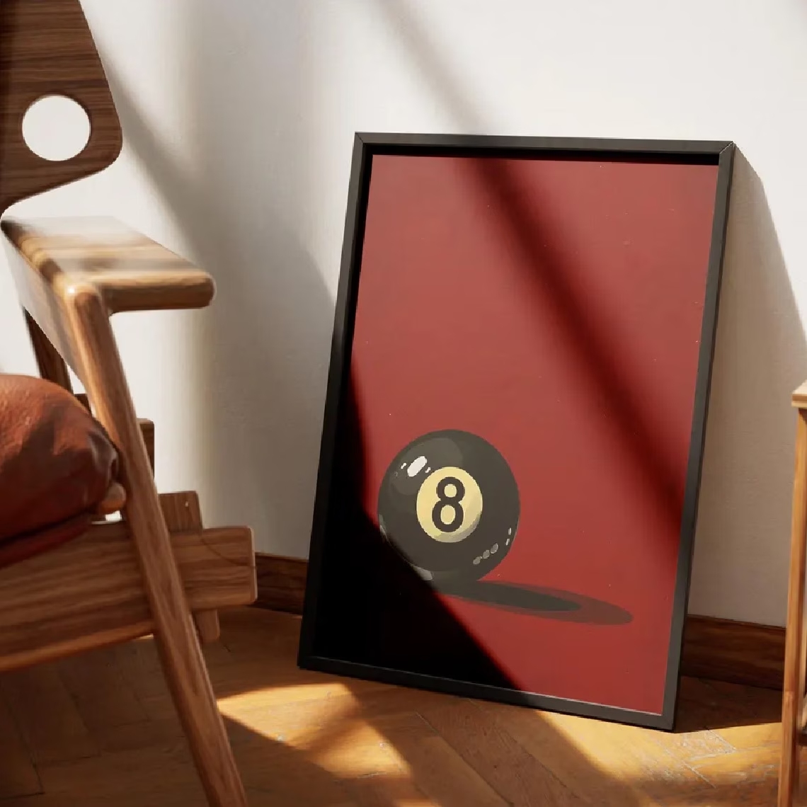 レトロスタイルのラッキー 8 ボール プールボール ウォール - Home Decor Retro のレビューと価格