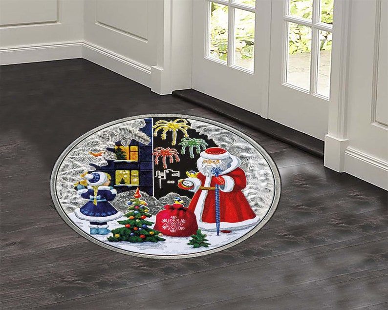 クリスマスツリー丸型ラグ、クリスマスレアデザイン室内ドアマッ - Home Xmas Decor Ideas のレビューと価格