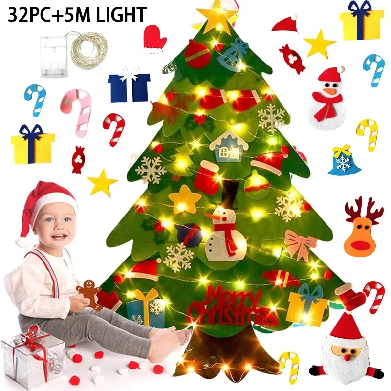 子供向けDIYフェルトクリスマスツリーセット クリスマスホー - Home Xmas Decor Ideas のレビューと価格