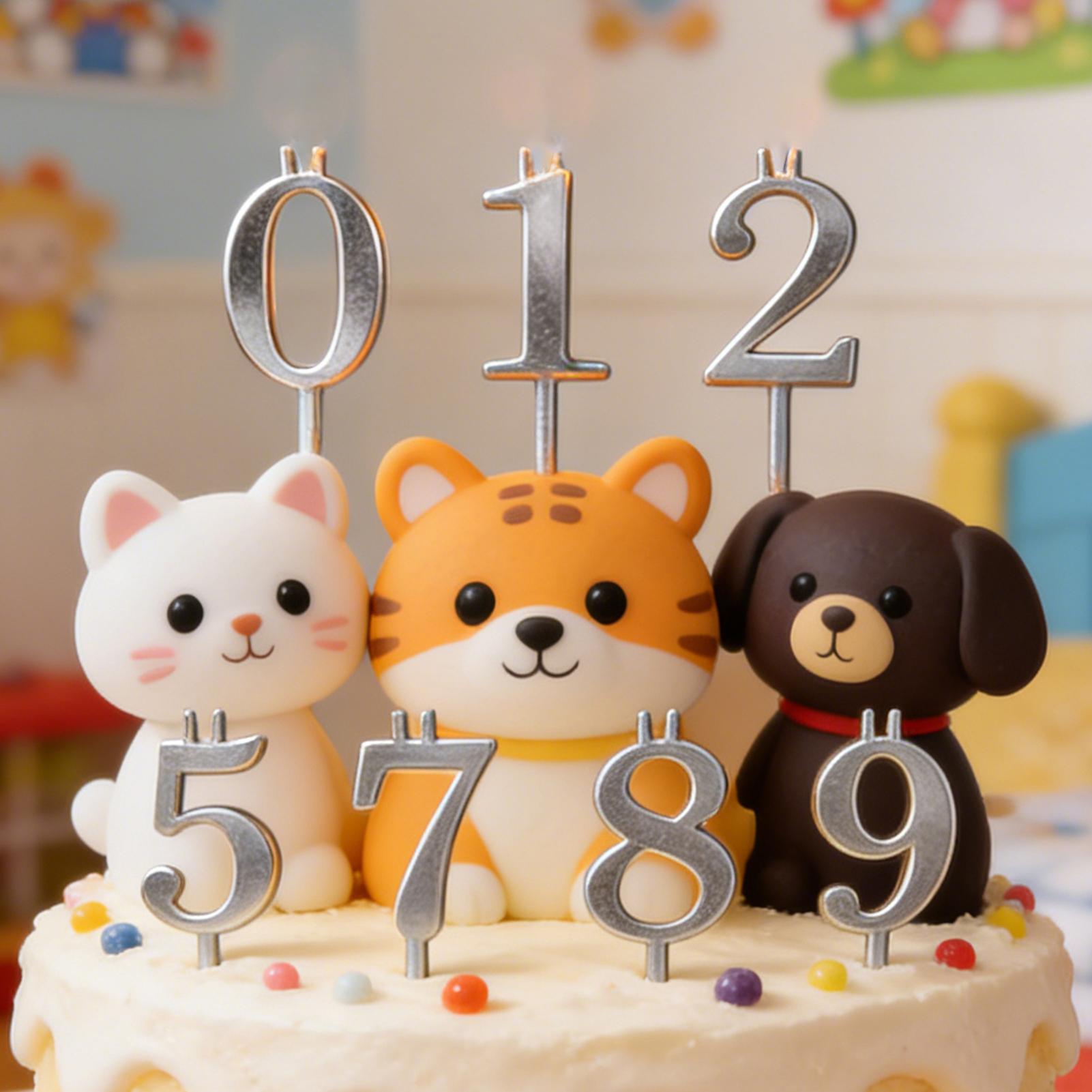 10個入り 0-9 数字ケーキトッパー メタルナンバーキャン - Home Decor Organizer のレビューと価格